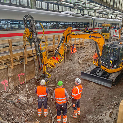 Gründung, Hauptbahnhof Duisburg