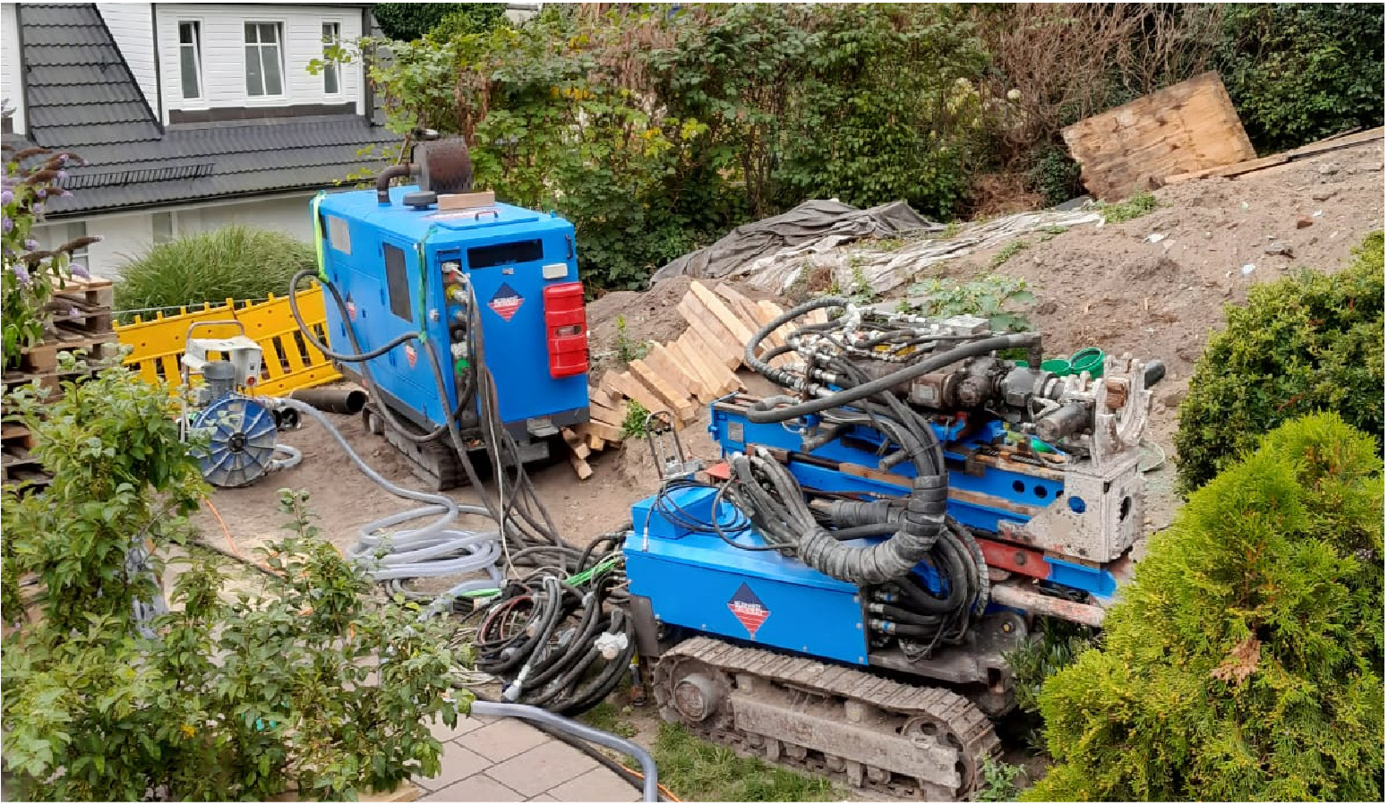 Ertüchtigung einer Stützmauer in Blankenese, Hamburg